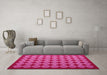 Machine Washable Abstract Pink Contemporary Rug in a Living Room, wshcon1047pnk