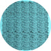 Round Machine Washable Abstract Light Blue Contemporary Rug, wshcon1048lblu