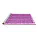 Sideview of Machine Washable Abstract Pink Contemporary Rug, wshcon1048pnk