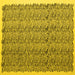 Square Machine Washable Abstract Yellow Contemporary Rug, wshcon1048yw