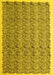 Machine Washable Abstract Yellow Contemporary Rug, wshcon1048yw