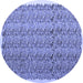 Round Abstract Blue Contemporary Rug, con1048blu