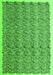 Serging Thickness of Machine Washable Abstract Green Contemporary Area Rugs, wshcon1048grn