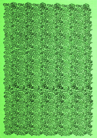 Abstract Green Contemporary Rug, con1048grn