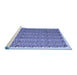 Sideview of Machine Washable Abstract Blue Contemporary Rug, wshcon1048blu