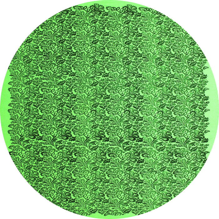 Square Abstract Green Contemporary Rug, con1048grn