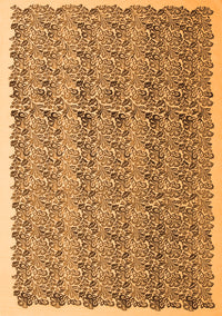 Abstract Orange Contemporary Rug, con1048org