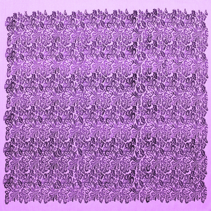 Square Machine Washable Abstract Purple Contemporary Area Rugs, wshcon1048pur