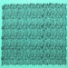 Square Machine Washable Abstract Turquoise Contemporary Area Rugs, wshcon1048turq