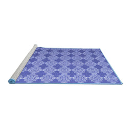 Sideview of Machine Washable Abstract Blue Contemporary Rug, wshcon1049blu