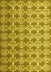 Abstract Yellow Contemporary Rug, con1049yw