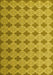 Abstract Yellow Contemporary Rug, con1049yw