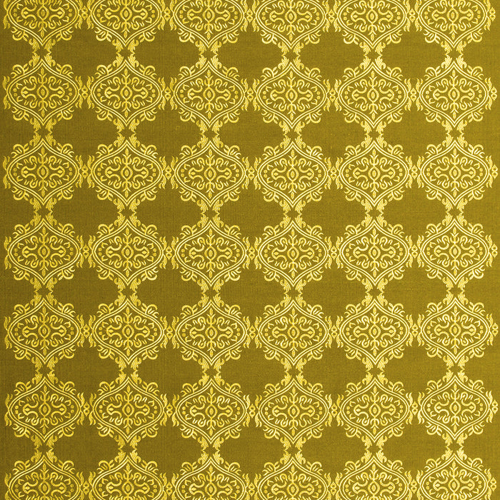 Abstract Yellow Contemporary Rug, con1049yw