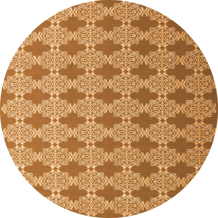 Square Abstract Orange Contemporary Rug, con1049org