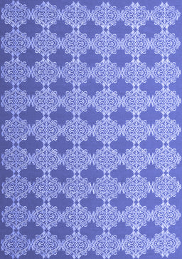 Abstract Blue Contemporary Rug, con1049blu