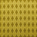 Square Machine Washable Abstract Yellow Contemporary Rug, wshcon1049yw