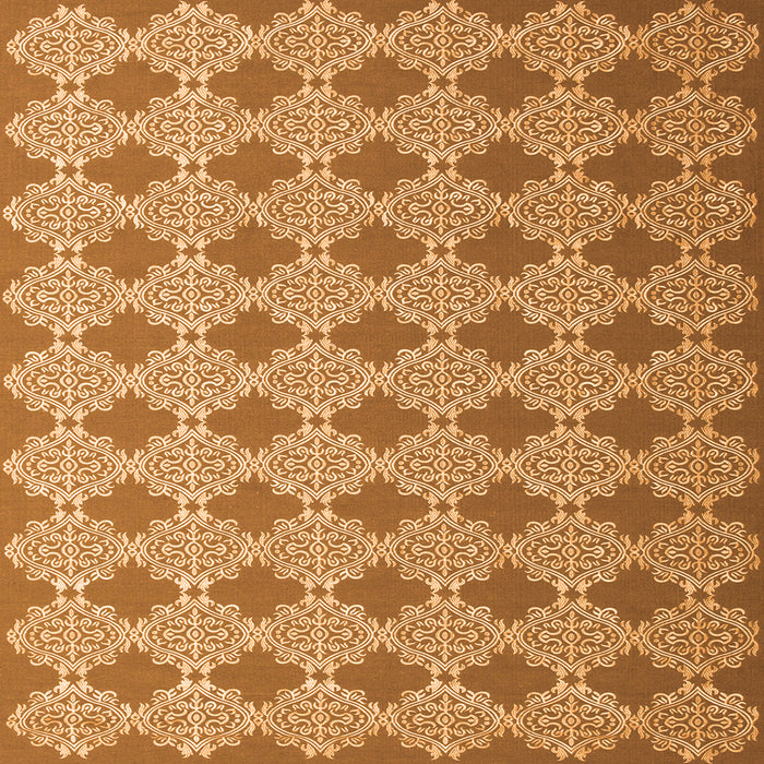 Round Machine Washable Abstract Orange Contemporary Area Rugs, wshcon1049org