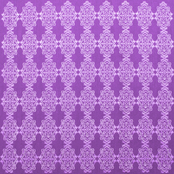 Square Abstract Purple Contemporary Rug, con1049pur