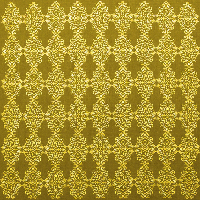 Square Abstract Yellow Contemporary Rug, con1049yw