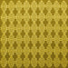 Square Abstract Yellow Contemporary Rug, con1049yw