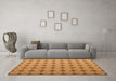 Machine Washable Abstract Orange Contemporary Area Rugs in a Living Room, wshcon1049org