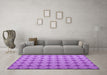 Machine Washable Abstract Purple Contemporary Area Rugs in a Living Room, wshcon1049pur