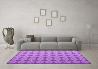 Machine Washable Abstract Purple Contemporary Rug, wshcon1049pur