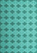 Machine Washable Abstract Turquoise Contemporary Area Rugs, wshcon1049turq