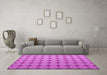 Machine Washable Abstract Pink Contemporary Rug in a Living Room, wshcon1049pnk