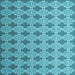 Square Machine Washable Abstract Light Blue Contemporary Rug, wshcon1049lblu