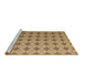 Sideview of Machine Washable Abstract Brown Contemporary Rug, wshcon1049brn