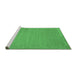 Sideview of Machine Washable Abstract Emerald Green Contemporary Area Rugs, wshcon104emgrn