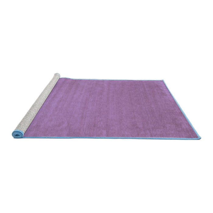 Sideview of Machine Washable Abstract Blue Contemporary Rug, wshcon104blu