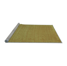 Sideview of Machine Washable Abstract Light Blue Contemporary Rug, wshcon104lblu