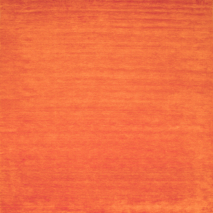 Round Machine Washable Abstract Orange Contemporary Area Rugs, wshcon104org