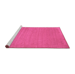 Sideview of Machine Washable Abstract Purple Contemporary Area Rugs, wshcon104pur