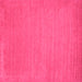 Square Machine Washable Abstract Pink Contemporary Rug, wshcon104pnk