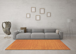 Machine Washable Abstract Brown Contemporary Rug in a Living Room,, wshcon104brn