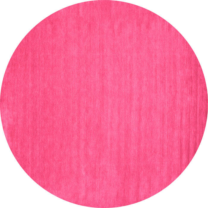 Round Abstract Pink Contemporary Rug, con104pnk