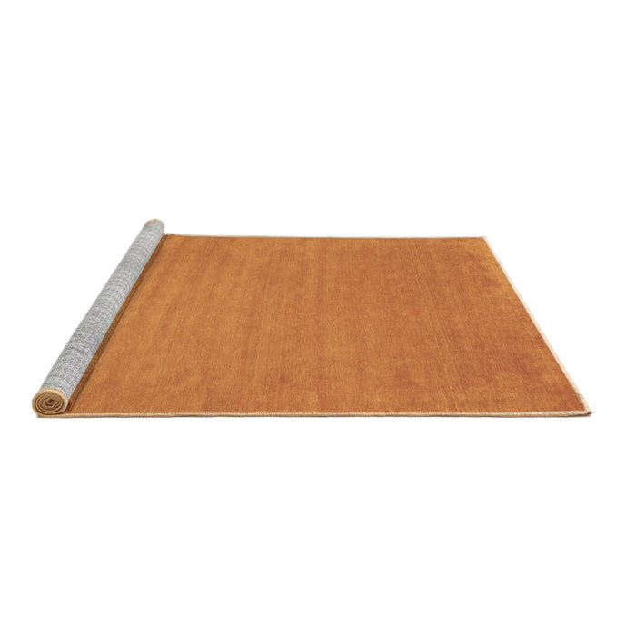 Sideview of Machine Washable Abstract Brown Contemporary Rug, wshcon104brn