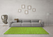 Machine Washable Abstract Green Contemporary Area Rugs in a Living Room,, wshcon104grn