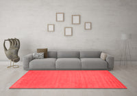 Machine Washable Abstract Red Contemporary Rug, wshcon104red