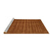 Serging Thickness of Machine Washable Contemporary Mahogany Brown Rug, wshcon105