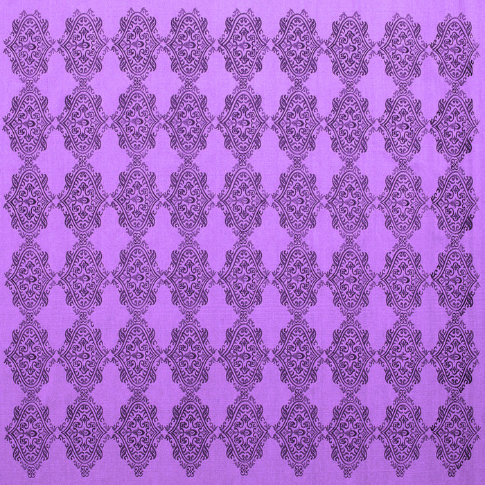 Square Machine Washable Abstract Purple Contemporary Area Rugs, wshcon1050pur