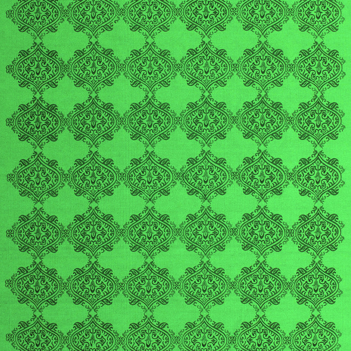 Serging Thickness of Machine Washable Abstract Green Contemporary Area Rugs, wshcon1050grn