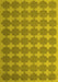 Machine Washable Abstract Yellow Contemporary Rug, wshcon1050yw