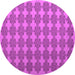 Round Machine Washable Abstract Pink Contemporary Rug, wshcon1050pnk