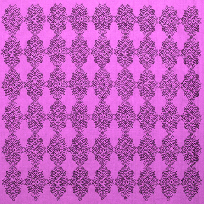 Square Machine Washable Abstract Pink Contemporary Rug, wshcon1050pnk