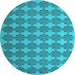 Round Machine Washable Abstract Light Blue Contemporary Rug, wshcon1050lblu