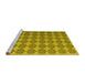 Sideview of Machine Washable Abstract Yellow Contemporary Rug, wshcon1050yw